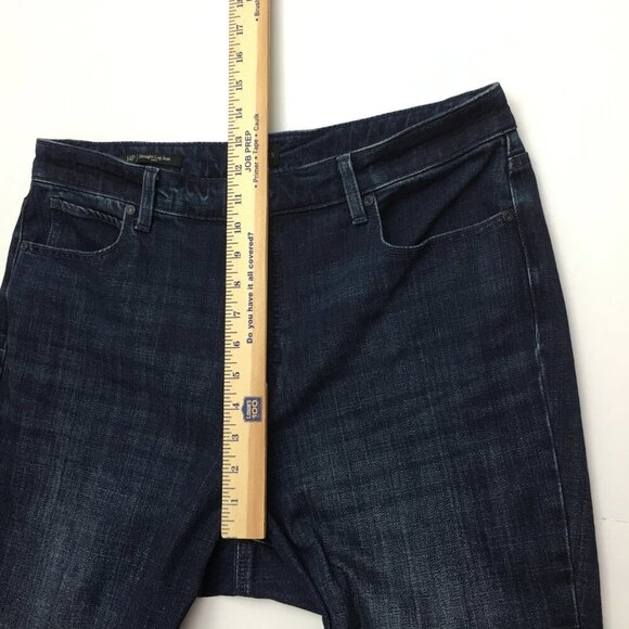 Talbots Women's Jeans Curvy Straight Leg Stretch Dark Wash size 14P length 28" - Picture 6 of 9